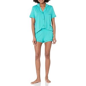 Cosabella Bella damespyjamaset met korte mouwen, top en boxer, set van 2 stuks, Andaman Sea/Andaman Sea, S