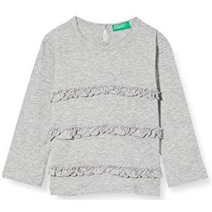 United Colors of Benetton T-shirt voor meisjes, Melange Light Grey 501, 82 cm