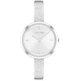 Calvin Klein Vrouwen analoog quartz horloge met roestvrij stalen band 25200181, Zilver Wit