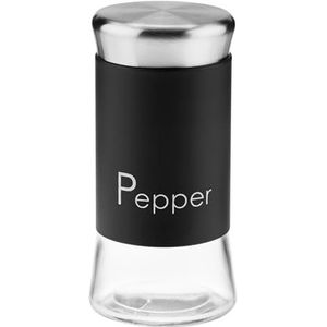 GALICJA Kruidenpotjes Greno – kruidenorganizer – peperstrooier – kruidenstrooier – kruidenpotjes – zoutvaatje klein – 150 ml kruidenpotjes voor PEPPER zwart