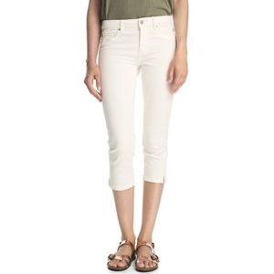 ESPRIT Capri-jeans voor dames, capri-lengte met gekleurd dessin, wit (Off White 103), 29W