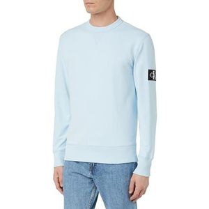 Calvin Klein Jeans Heren Badge Crew Neck Sweatshirts, Keepsake Blauw, S