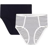 PETIT BATEAU - Set van 2 Slips - Blauw - Katoen
