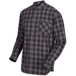 Regatta Heren Lazare Coolweave Katoen Casual Geruite Overhemden - Briar/Black, XS