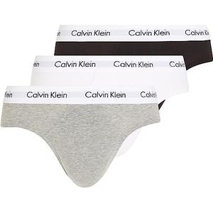 Calvin Klein 3 stuks hipporten heren (3 stuks), zwart/wit/grijs heather, XS