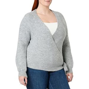 ONLY Onlmia gebreid damesvest, lichtgrijs gem., XL