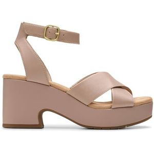 Clarks - Nerisa Pearl - Sandalen - Beige - Sleehak van 75 mm