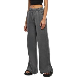 Urban Classics Heavy Terry Garment Dye Slit Damesbroek, Bruin, XXL