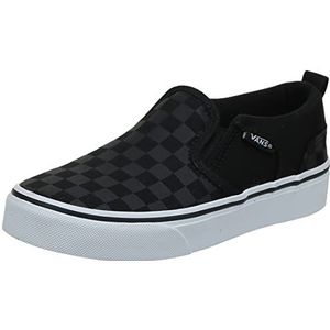 Vans Asher Sneakers voor jongens, Black Checker Zwart, 45.5 EU