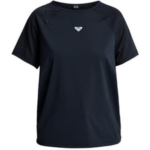 Roxy Gebreide top met korte mouwen Move Free Mesh Tee Zwart XXL