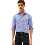 Tommy Hilfiger Heren Flex POPLIN Big Gingham RF Shirt MW0MW41713 L/S Shirt, blauw, XS, Blauw (Wedge Blue/Check), XS