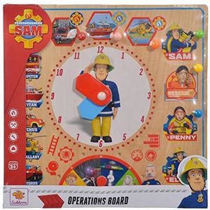 Eichhorn 109255601 - Brandweerman Sam inzetbord met verschillende insteekmogelijkheden, 30 x 30 cm, met wandophangmogelijkheid