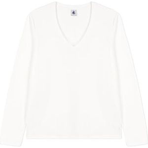 Petit Bateau T-shirt met lange mouwen voor dames, Wit Ecume, XS