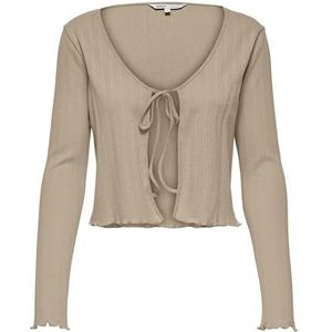 Onlcarlotta L/S String Cardigan JRS, Humus, XXL