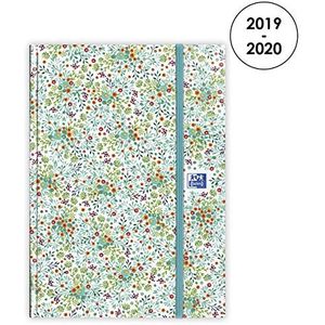 Oxford Agenda Flowers van augustus tot augustus 1 dag per pagina, formaat 15 x 21 cm, beige 15X21 Groen