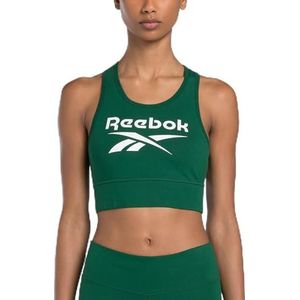 Reebok Identity Big Logo Katoen Bralette, Drkgrn, XXS