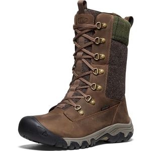 KEEN Dames Greta Tall Boot Waterdichte Sneeuw, Donkere aarde groene plaid, 38.5 EU