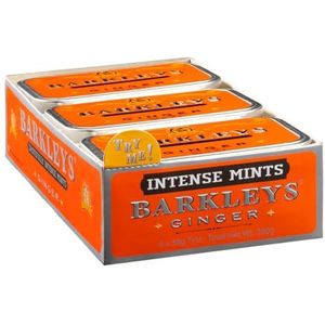 Barkleys Mints Gember Smaakvol Intense Mints Blikken 50 g (Pack van 6)