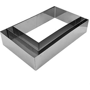 LILY COOK KP5349 Cadre Pâtissier rectangle Inox Argent 25 x 16 x 5,10 cm