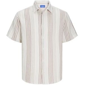 Jorjoshua Loose Weave Shirt Ss, Brandy Brown/Stripes:/Stripes, S