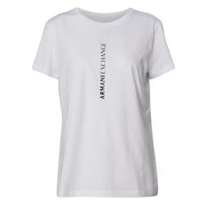 Armani Exchange Girl's Route 66, Front Logo T-Shirt, Wit, S, wit, S