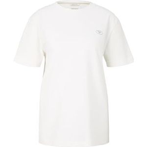TOM TAILOR Uomini T-shirt met backprint 1032901, 10332 - Off White, XXL