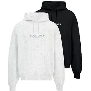 JACK & JONES Jorbillyburg Sweat Hood FST 2Pk Mp, zwart, XS