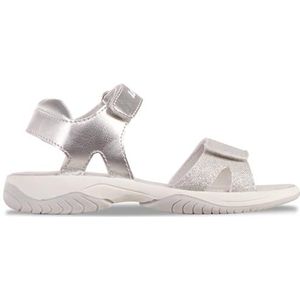 Sandalen - Silver/White - Synthetisch/Textiel - Klittenbandsluiting