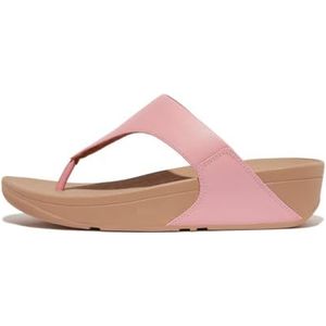 Fitflop LULU lederen teenslippers voor dames, zachte blos, maat 5.5 UK, Zachte blos, 38.5 EU