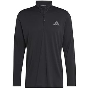 adidas Train Essentials Sweatshirt met lange mouwen, Black/Black/Grey Five, XXL