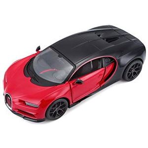 Maisto 31524-00000022 Bugatti Chiron Sport: modelauto op schaal 1:24, deuren om te openen, 20 cm, rood-zwart -531524