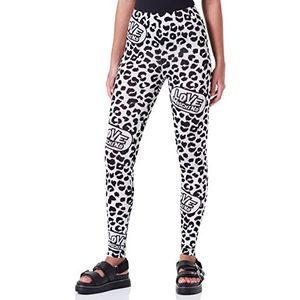Moschino Love Women's Allover Animal Printed Casual Broek, rood beige, L
