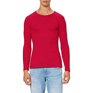 Trigema Heren shirt met lange mouwen, magenta, L