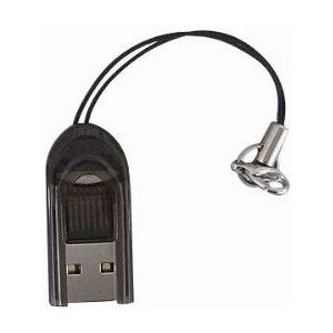 Waytex 12370 kaartlezer Micro SD + TFlash USB 2.0, zwart