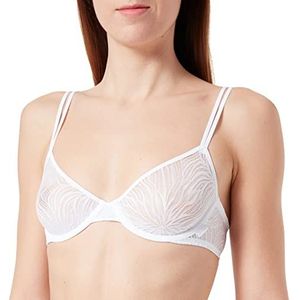 Calvin Klein Dames ongevoerde Demi BH, Wit (wit), 75E