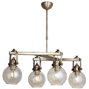 Homemania 1396-52-14 hanglamp, plafondlamp, hanglamp, licht, koper, metaal, glas, 60 x 60 x 75 cm