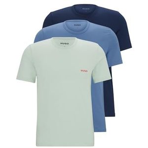 HUGO Heren T-shirt RN Triplet P Triple-Pack van katoenen ondergoed T-shirts met logo print, Open Diversen983, XS