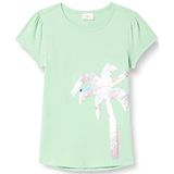 s.Oliver T-shirt voor meisjes met omkeerbare pailletten, Groen 7016, 92/98 cm