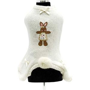 Trilly Tutti Brilli strampelpak met 4 voeten van wol met thermische applicatie en spilla, wit, L - 1 product