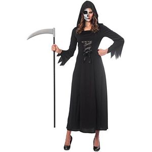 amscan 9902747 Vrouwelijke Magere Hein Halloween Fancy Dress Kostuum UK Jurk Maat 10-12