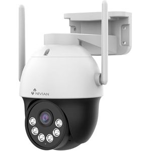 NIVIAN WLAN-6 2K Super HD Bewakingscamera voor buiten - Dual Nachtzicht, intelligente detectie met IA, automatische tracking, bidirectionele audio en weerstand IP66. Voor CCTV-kit