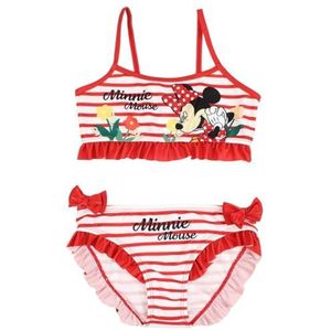 Disney Meisjesbadpak Minnie Swimwear cover-up set, rood (rouge), 8 Jaar