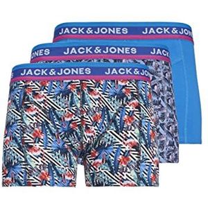 JACK & JONES Heren Jaclakeland Trunks 3 stuks boxershorts, Blue Aster Blue-Aster Blue, S, Blue Aster/Pack: aster Blue - Aster Blue, S