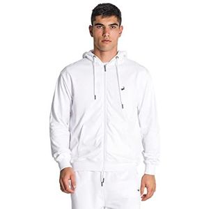 Gianni Kavanagh White Essential Scorpio Hoodie Jacket Hooded Sweatshirt voor heren, Wit, L