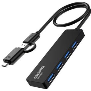 OBERSTER USB C-hub, USB-uitbreiding 5 Gbps Data Hub voor iMac Pro, Xbox, Ps4, Dell, HP, Surface Pro, Mobile HDD, 4-poorts USB C ethernet adapter voor MacBook Pro/Air