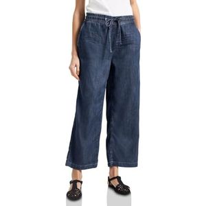 Street One Dames Wide Leg Jeans, Dark Blue Clean, 26