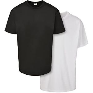 Urban Classics Heren T-shirt, zwart + wit, M