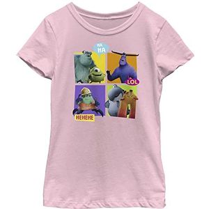 Unisex Child Monsters in Boxes T-shirt, Light Pink, XS US, roze, XS