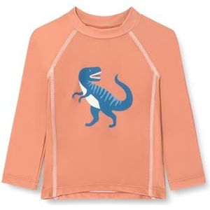 Playshoes Unisex kinderen UV-bescherming zwemshirt zwemshirt badkleding, dino oker lange mouw, 134/140 cm