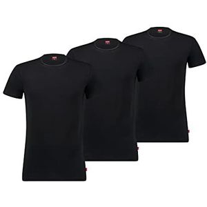 Levi's T-shirt voor heren (verpakking van 3), gitzwart, L